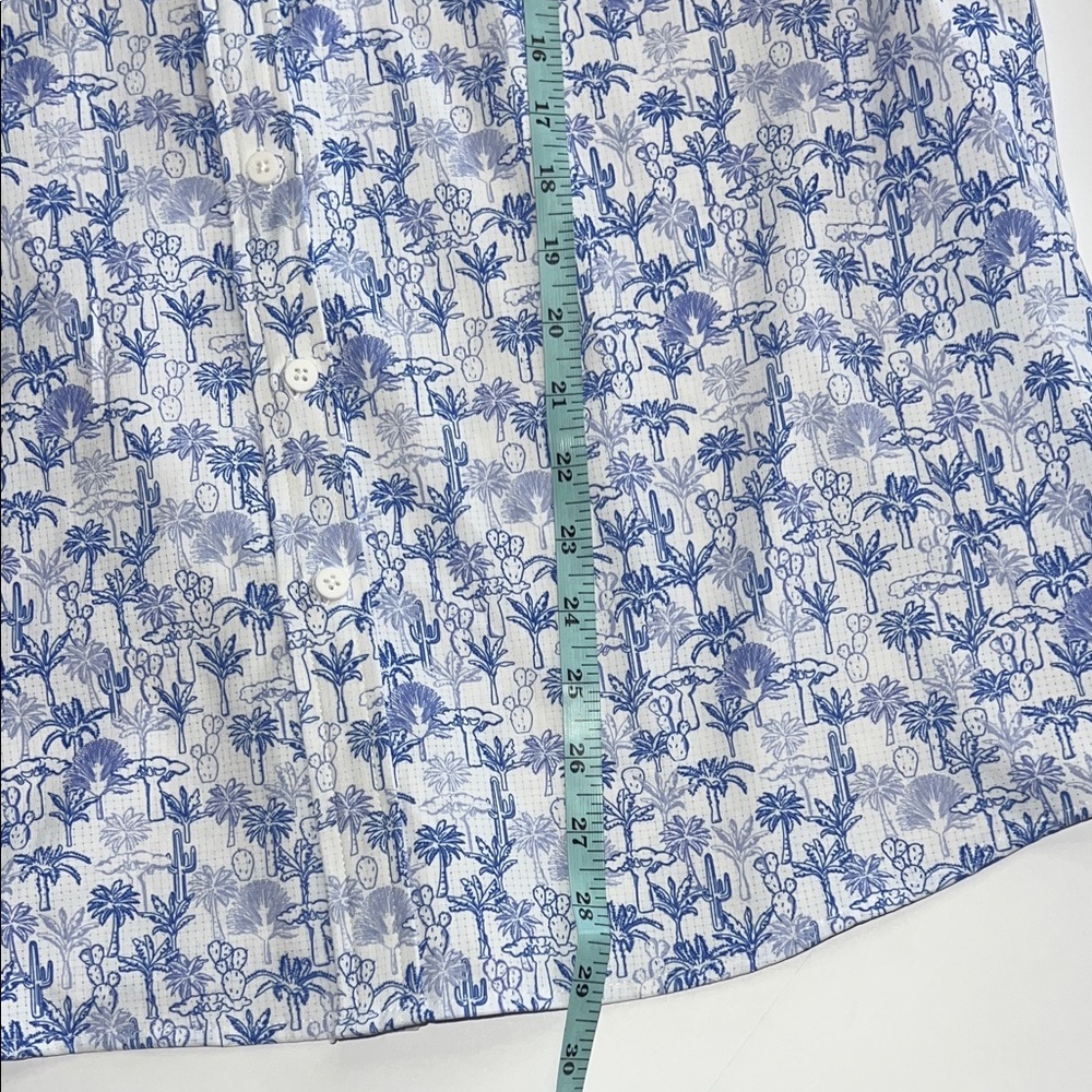 NWT Apt. 9 Men's Casual White and Blue Floral Shirt - Picture 6 of 7